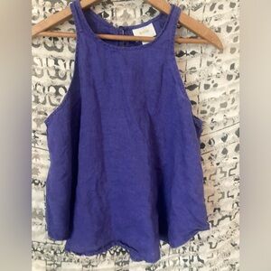 100% Linen shirt Anthropologie Maeve Sleeveless top Tank